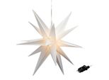 Stella Dell'avvento A Led Xxl Bianco Caldo - 100 Cm - Decorazione Per Finestre Con Stella Di Natale 3D Da Appendere All'esterno Con Timer