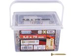Viti Universali Connex 5,0 X 70 Mm Tx 25 Testa Svasata - 160 Pz.