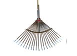 Rastrello Per Foglie Scopa Per Foglie In Legno Di Pino A Fascia D'acciaio Scopa A Ventaglio A 21 Rebbi 180 Cm