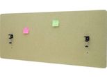 Divisorio Acustico Per Scrivania HWC-G75, Bacheca Per Scrivania Con Schermo Per La Privacy, A Doppia Parete In Tessuto/Tessuto ~ 60X140Cm Verde