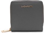 Lazarotti Pelle Portafoglio Bologna Leather Zip Wallet With 6 Card Slots Grey Grigio