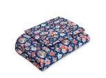 Set Di Lenzuola Per Neonati Con Imbottitura, 2 Pezzi, 75X100Cm Newborn - Famiglia Di Volpi Su Blu Navy