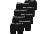 Boxer Head Da Uomo, Confezione Da 2 - Basic, Cotone Elasticizzato, Monocolore Nero M