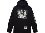 Felpa Con Cappuccio In Pile Mitchell & Ness - Big Face Oakland Raiders - Xl