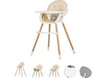 Chipolino Seggiolone Rio 2 In 1, Sedia Per Bambini Con Gambe Antiscivolo E Imbracatura A 5 Punti Marrone Chiaro