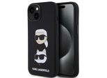 Karl Lagerfeld Klhcp15Ssdhkcnk Iphone 15 / 14 / 13 6.1 Czarny/Nero Silicone Karl&Choupette Head
