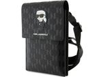 Karl Lagerfeld Torebka Klwbsakhpkkczarny/Nero Saffiano Monogram Ikonik