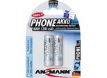 Ansmann 5030802 1X2 Batteria Ricaricabile Ansmann Maxe Nimh Mignon Aa 1300 Mah Telefono Dect