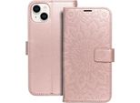 Mezzo Custodia A Libro Per Apple Iphone 14 Plus Mandala Oro Rosa