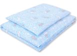 Set Di Biancheria Da Letto Per Bambini In Cotone 2 Pezzi 135X100 Cm - Coniglietti Blu