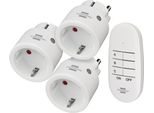 Brennenstuhl® 1507070 Comfort-Line Mini 3+1 Radiocomandato, Set Di 3 Prese Radiocomandate (Uso Interno, Con Trasmettitore Portatile E Protezione Tattile Aumentata)
