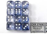 Chessex - Nebula - 12X D6 16Mm - Nero/Bianco