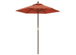 Vidaxl Ombrellone Con Palo In Legno Terracotta 196X231 Cm
