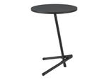In And Outdoormatch Tavolino Rotondo Silo - 55XØ40 Cm - Nero - Mdf E Metallo Verniciato A Polvere - Design Elegante