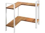 Scaffale Angolare Da Cucina Wenko Mod. Louisa, 2 Ripiani, 2 Ripiani In Legno D'acacia