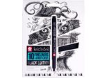 Sakura POXSDKB10 Sakura Fineliner Pigma Micron, Set Di 10 + Astuccio In Omaggio