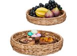 Set Di Vassoi Relaxdays Da 2 Pezzi In Giacinto D'acqua