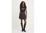 Maglietta Nera Da Donna Con Strass Guess-Xs