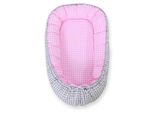 Culla Premium Double-Face BOBONO- A Scacchiera Grigio/Rosa