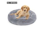 Jopassy Cane Letto Peluche Posto Letto Cane Cuscino Gatto Lavabile Antiscivolo Confortevole 80Cm Grigio Chiaro