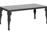 Itamoby - Tavolo Allungabile 180/284X90 Cm Paxon Evolution Cemento Telaio E Gambe Antracite