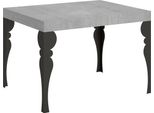 Itamoby - Tavolo Allungabile 120/204X80 Cm Paxon Cemento Gambe Antracite