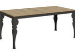 Itamoby - Tavolo Allungabile 180/440X90 Cm Paxon Evolution Quercia Natura Telaio E Gambe Antracite