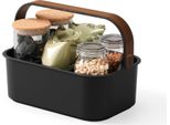 Umbra Organizer Bellwood, Mit Entnehmbaren TrennwäNden, Abs, Holz, Schwarz, Walnuss, 29 X 17 X 20 Cm, 1019941-048