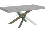 Itamoby - Tavolo Allungabile 200/460X90 Cm Volantis Cemento Gambe Multicolore 4/A