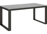 Itamoby - Tavolo Allungabile 180/284X90 Cm Tecno Evolution Cemento Telaio E Gambe Antracite