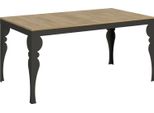 Itamoby - Tavolo Allungabile 160/420X90 Cm Paxon Evolution Quercia Natura Telaio E Gambe Antracite