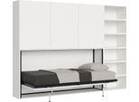 Itamoby - Letto Singolo A Scomparsa Kando Comp.G Con Materasso Bianco Frassino