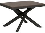 Itamoby - Tavolo Allungabile 120/224X90 Cm Volantis Evolution Noce Telaio E Gambe Antracite