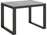 Itamoby - Tavolo Allungabile 120/224X90 Cm Tecno Evolution Cemento Telaio E Gambe Antracite