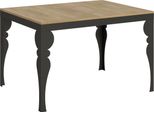 Itamoby - Tavolo Allungabile 120/380X90 Cm Paxon Evolution Quercia Natura Telaio E Gambe Antracite