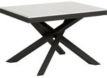 Itamoby - Tavolo Allungabile 120/380X90 Cm Volantis Evolution Bianco Frassino Telaio E Gambe Antracite