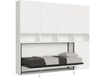 Itamoby - Letto Singolo A Scomparsa Kando Comp.C Con Materasso Bianco Frassino
