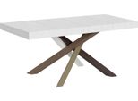Tavolo Allungabile 90X120/224 Cm Volantis Premium Bianco Frassino Telaio 4/C
