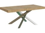 Itamoby - Tavolo Allungabile 200/460X90 Cm Volantis Quercia Natura Gambe Multicolore 4/A