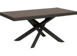 Itamoby - Tavolo Allungabile 180/440X90 Cm Volantis Evolution Noce Telaio E Gambe Antracite