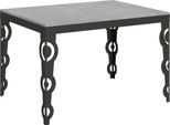 Itamoby - Tavolo Allungabile 120/224X90 Cm Karamay Evolution Cemento Telaio E Gambe Antracite
