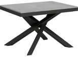 Itamoby - Tavolo Allungabile 120/224X90 Cm Volantis Evolution Cemento Telaio E Gambe Antracite