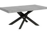Itamoby - Tavolo Allungabile 200/460X90 Cm Volantis Cemento Gambe Antracite