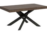 Itamoby - Tavolo Allungabile 160/420X90 Cm Volantis Noce Gambe Antracite