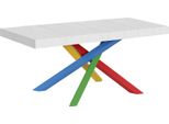 Tavolo Allungabile 90X120/224 Cm Volantis Premium Bianco Frassino Telaio 4/B