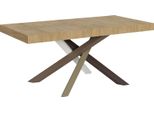 Itamoby - Tavolo Allungabile 200/460X90 Cm Volantis Quercia Natura Gambe Multicolore 4/C