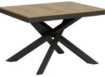 Itamoby - Tavolo Allungabile 120/380X90 Cm Volantis Evolution Quercia Natura Telaio E Gambe Antracite