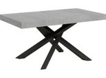 Itamoby - Tavolo Allungabile 160/420X90 Cm Volantis Cemento Gambe Antracite