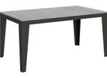 Itamoby - Tavolo Allungabile 160/420X90 Cm Flame Evolution Cemento Telaio E Gambe Antracite