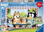 Puzzle Per Bambini Ravensburger - 12004111 Bluey - Puzzle Per Bambini Dai 3 Anni In Su, Con 2X12 Pezzi 12004111